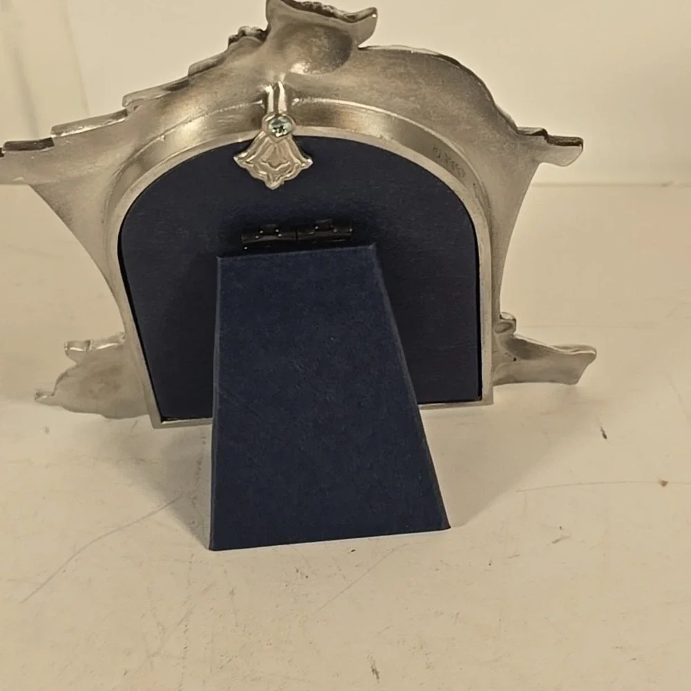 1997 Seagull Pewter Small Picture Frame Cat on Dog‎ House Dog Bird Bowl Bone